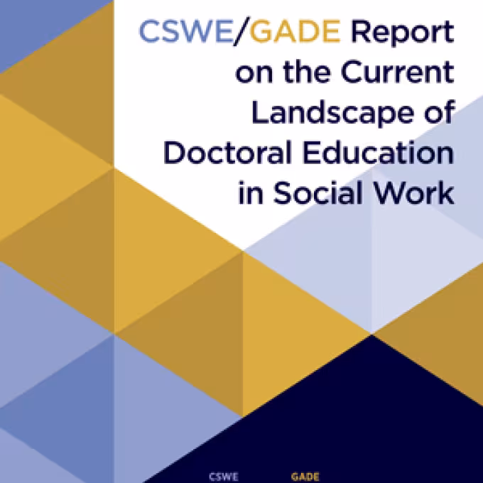 CSWE/GADE Report on the Current Landscape of Doctoral Education in Social Work cover